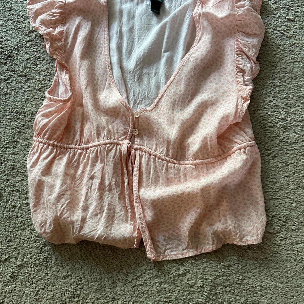 Target Light Pink Ruffled Blouse